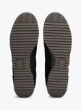 Black Retro Mixed Texture Serrated Trainers  Men