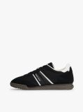 Black Retro Mixed Texture Serrated Trainers  Men