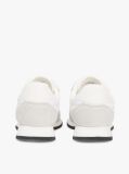 Beige Mixed Texture Contrast Heel Trainers  Men