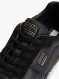 Μαύρο Δερμάτινα Sneakers Με Χαμηλό Κόψιμο  Άνδρες