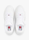 White Essential Retro Fine-Cleat Leather Flatform Trainers  Women