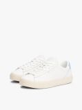 Blue Essential Leather Contrast Cupsole Trainers  Women