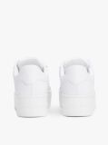 White Essential Leather Fine-Cleat Flatform Trainers  Women