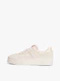 Beige The Greenwich Suede Flatform Trainers  Women