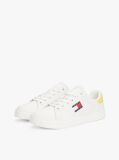 Yellow Logo Embossed Contrast Trainers  Women