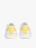 Yellow Logo Embossed Contrast Trainers  Women