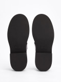 Black Leather Block Heel Mary Janes  Women