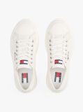 White Denim Platform Trainers  Women