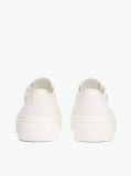 White Denim Platform Trainers  Women