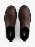 Brown Leather Cleat Chelsea Boots  Women
