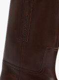 Brown Leather Cleat Mid Boots  Women