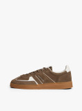 Brown The Greenwich Suede Mixed Texture Trainers  Women