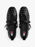 Black Studded Mary Jane Ballerinas  Women