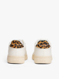 Beige Archive Court Leopard Print Heel Trainers  Women