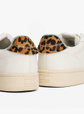 Beige Archive Court Leopard Print Heel Trainers  Women