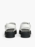 White Jelly Chunky Cleat Fisherman Sandals  Women