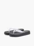 White Jelly Cleat Wedge Flip-Flops  Women