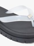 White Jelly Cleat Wedge Flip-Flops  Women