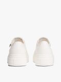 White Canvas Platform Trainers With Charms  Women