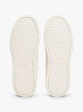 Beige Debossed Logo Cupsole Trainers With Leather  Women
