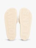 Beige Braided Padded Strap Slides  Women