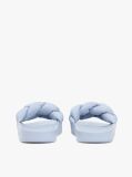 Blue Braided Padded Strap Slides  Women