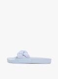 Blue Braided Padded Strap Slides  Women