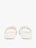 White Logo Contoured Pool Slides  Women
