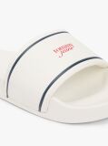 White Logo Contoured Pool Slides  Women