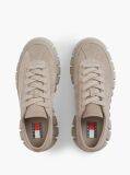 Brown Suede Logo Platform Sneakers  Women