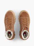 Khaki Suede Warm Lined Platform Sneakers  Women