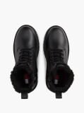 Black Archive Leather Warm Lined Platform Lace-Up Boots  Women
