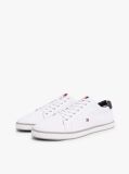 Άσπρο Δετά Sneakers Από Καμβά  Άνδρες
