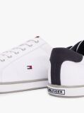 Άσπρο Δετά Sneakers Από Καμβά  Άνδρες