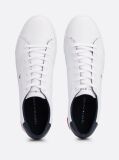 White Essential Leather Vulcanised Trainers  Men