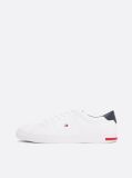 White Essential Leather Vulcanised Trainers  Men