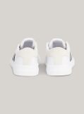 White Leather Signature Tape Trainers  Men