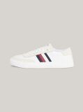 White Leather Signature Tape Trainers  Men
