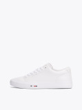 Άσπρο Δετά Δερμάτινα Sneakers Με Λογότυπο  Άνδρες