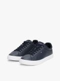 Blue Essential Leather Lace-Up Trainers  Men