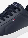 Blue Essential Leather Lace-Up Trainers  Men
