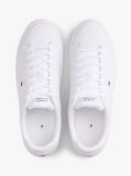 White Essential Leather Lace-Up Trainers  Men