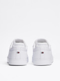 White Essential Leather Lace-Up Trainers  Men