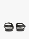 Black Double Strap Signature Leather Sandals  Men