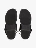 Black Double Strap Signature Leather Sandals  Men