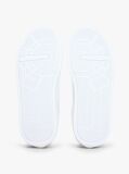 White Pebble Grain Court Trainers  Men