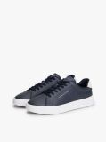 Blue Pebble Grain Court Trainers  Men
