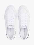 White Debossed Logo Trainers  Men