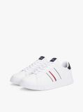 Άσπρο Δερμάτινα Sneakers Με Ανάγλυφο Λογότυπο  Άνδρες