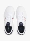 Άσπρο Δερμάτινα Sneakers Με Ανάγλυφο Λογότυπο  Άνδρες